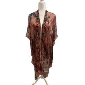 Aratta Silent Journey Semi Sheer Kimono Boho Hippie FLAW*